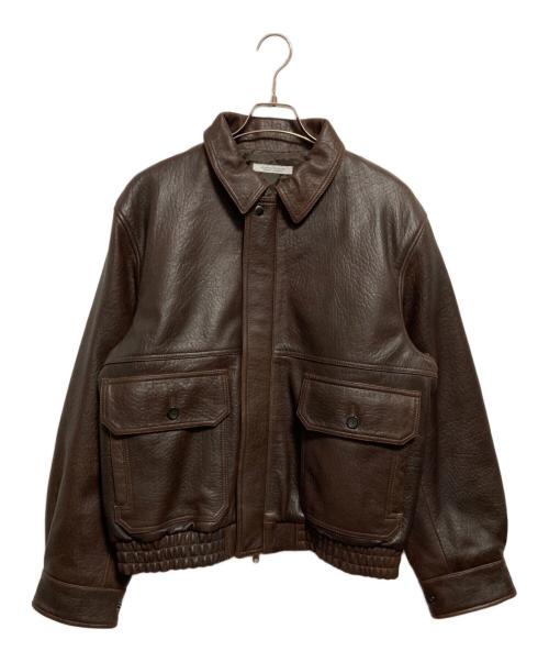 JOURNAL STANDARD（ジャーナルスタンダード）JOURNAL STANDARD (ジャーナルスタンダード) ラム ダッド レザー ヴィンテージ ジャケット ブラウン サイズ:Mの古着・服飾アイテム