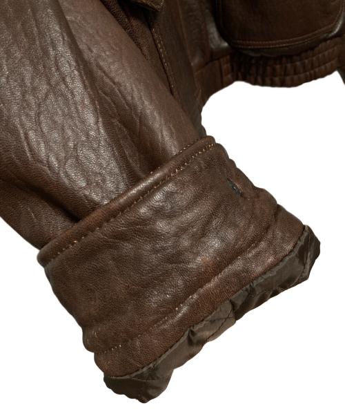 JOURNAL STANDARD（ジャーナルスタンダード）JOURNAL STANDARD (ジャーナルスタンダード) ラム ダッド レザー ヴィンテージ ジャケット ブラウン サイズ:Mの古着・服飾アイテム
