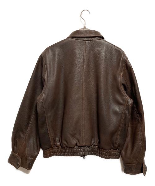 JOURNAL STANDARD（ジャーナルスタンダード）JOURNAL STANDARD (ジャーナルスタンダード) ラム ダッド レザー ヴィンテージ ジャケット ブラウン サイズ:Mの古着・服飾アイテム