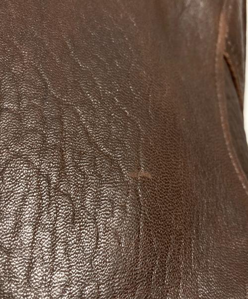 JOURNAL STANDARD（ジャーナルスタンダード）JOURNAL STANDARD (ジャーナルスタンダード) ラム ダッド レザー ヴィンテージ ジャケット ブラウン サイズ:Mの古着・服飾アイテム