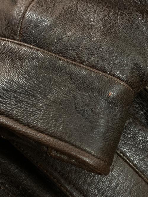 JOURNAL STANDARD（ジャーナルスタンダード）JOURNAL STANDARD (ジャーナルスタンダード) ラム ダッド レザー ヴィンテージ ジャケット ブラウン サイズ:Mの古着・服飾アイテム