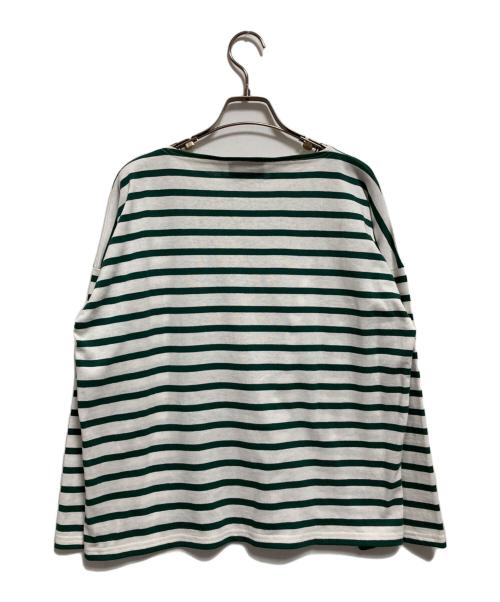 Le minor（ルミノア）Le minor (ルミノア) バスクシャツ ホワイト×グリーン サイズ:なしの古着・服飾アイテム