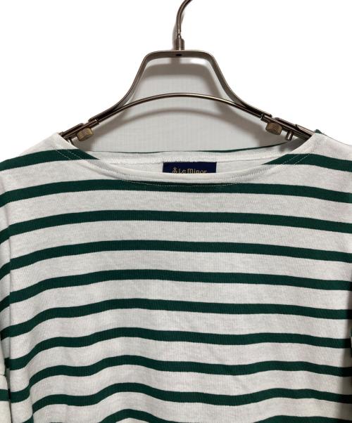 Le minor（ルミノア）Le minor (ルミノア) バスクシャツ ホワイト×グリーン サイズ:なしの古着・服飾アイテム