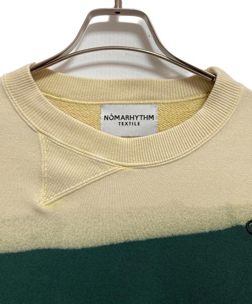 NOMARHYTHM TEXTILE（ノーマリズムテキスタイル）NOMARHYTHM TEXTILE (ノーマリズムテキスタイル) SMU Hand Dye Twist Sweat アイボリー×グリーン サイズ:2の古着・服飾アイテム