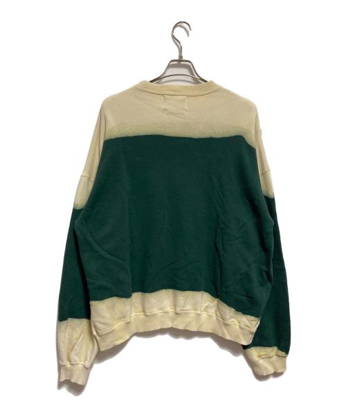 NOMARHYTHM TEXTILE（ノーマリズムテキスタイル）NOMARHYTHM TEXTILE (ノーマリズムテキスタイル) SMU Hand Dye Twist Sweat アイボリー×グリーン サイズ:2の古着・服飾アイテム
