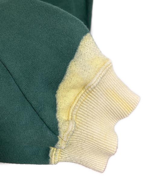 NOMARHYTHM TEXTILE（ノーマリズムテキスタイル）NOMARHYTHM TEXTILE (ノーマリズムテキスタイル) SMU Hand Dye Twist Sweat アイボリー×グリーン サイズ:2の古着・服飾アイテム