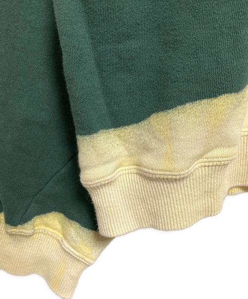NOMARHYTHM TEXTILE（ノーマリズムテキスタイル）NOMARHYTHM TEXTILE (ノーマリズムテキスタイル) SMU Hand Dye Twist Sweat アイボリー×グリーン サイズ:2の古着・服飾アイテム