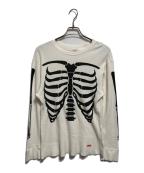 Hanes×SUPREMEヘインズ×シュプリーム）の古着「Bones Thermal Crew」｜ホワイト
