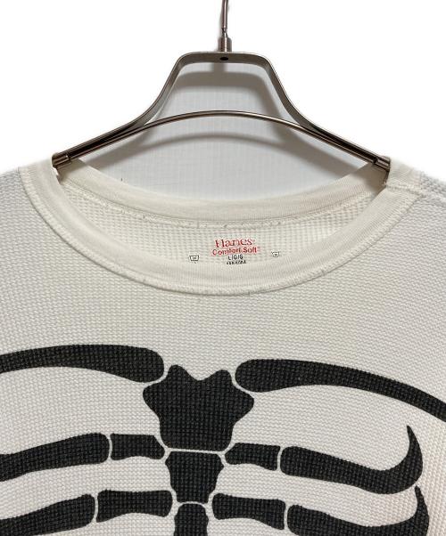 Hanes（ヘインズ）Hanes (ヘインズ) SUPREME (シュプリーム) Bones Thermal Crew ホワイト サイズ:Lの古着・服飾アイテム