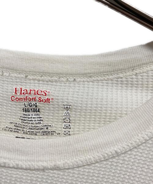Hanes（ヘインズ）Hanes (ヘインズ) SUPREME (シュプリーム) Bones Thermal Crew ホワイト サイズ:Lの古着・服飾アイテム