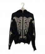 Heaven by Marc Jacobsヘブンバイマークジェイコブス）の古着「skull bone hoodie」｜グレー