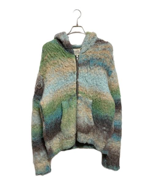 BEAMS FUTURE ARCHIVE（ビームスフューチャーアーカイブ）BEAMS Future Archive (ビームスフューチャーアーカイブ) SHAGGY ZIP PARKA グリーン×ブルー サイズ:Mの古着・服飾アイテム