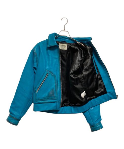 BEAMS FUTURE ARCHIVE（ビームスフューチャーアーカイブ）BEAMS FUTURE ARCHIVE (ビームスフューチャーアーカイブ) Pigment Leather Jacket ブルー サイズ:Sの古着・服飾アイテム