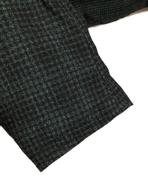 BEAMS PLUS（ビームスプラス）BEAMS PLUS (ビームスプラス) Riders Jacket Neon Plaid グリーン×ブラック サイズ:Mの古着・服飾アイテム