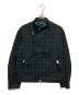 BEAMS PLUS（ビームスプラス）の古着「Riders Jacket Neon Plaid」｜グリーン×ブラック