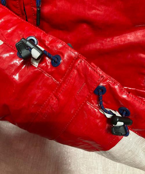 MONCLER（モンクレール）MONCLER (モンクレール) コーティングリネンジャケット レッド サイズ:2の古着・服飾アイテム