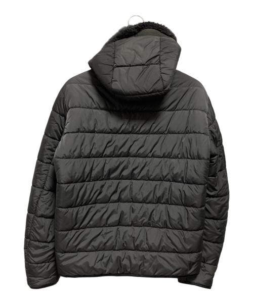 HERNO（ヘルノ）HERNO (ヘルノ) ムートン×中綿コンビ フーテッド ブルゾン グレー サイズ:48の古着・服飾アイテム