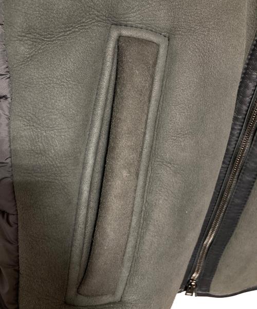 HERNO（ヘルノ）HERNO (ヘルノ) ムートン×中綿コンビ フーテッド ブルゾン グレー サイズ:48の古着・服飾アイテム