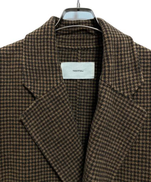 TODAYFUL（トゥデイフル）TODAYFUL (トゥデイフル) Over Check Coat ブラウン サイズ:M（38） 未使用品の古着・服飾アイテム