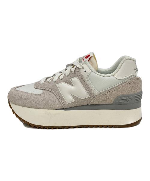 NEW BALANCE（ニューバランス）NEW BALANCE (ニューバランス) WL574ZQDローカットスニーカー ベージュ サイズ:US7の古着・服飾アイテム