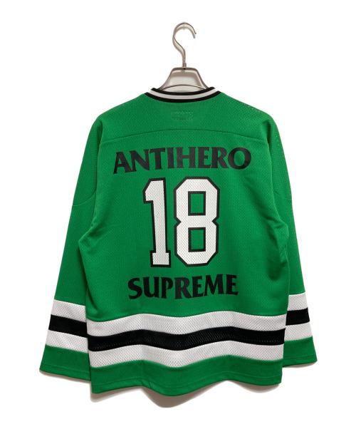 SUPREME（シュプリーム）Supreme (シュプリーム) ANTIHERO (アンタイヒーロー) OZZY HOCKEY JERSEY グリーン サイズ:Sの古着・服飾アイテム