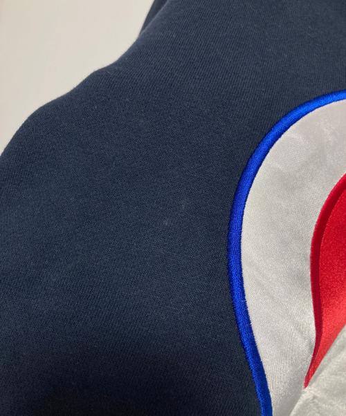 Champion（チャンピオン）Champion (チャンピオン) Supreme (シュプリーム) 17SS Satin Logo Hooded Sweatshirt ネイビー サイズ:Mの古着・服飾アイテム