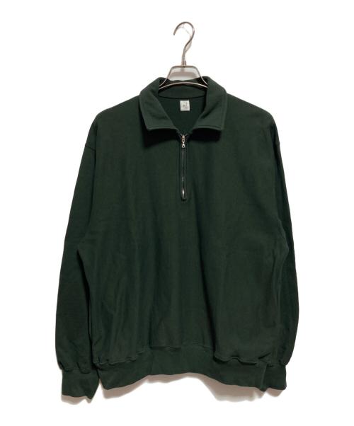 blurhms ROOTSTOCK（ブラームスルーツストック）blurhms ROOTSTOCK (ブラームスルーツストック) Thin-Sweat Half-Zip P/O グリーン サイズ:M（2）の古着・服飾アイテム