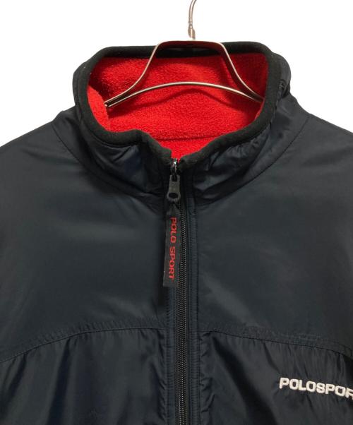POLO SPORT（ポロスポーツ）POLO SPORT (ポロスポーツ) 90’ｓリバーシブルフリースジャケット ネイビー×レッド サイズ:Lの古着・服飾アイテム