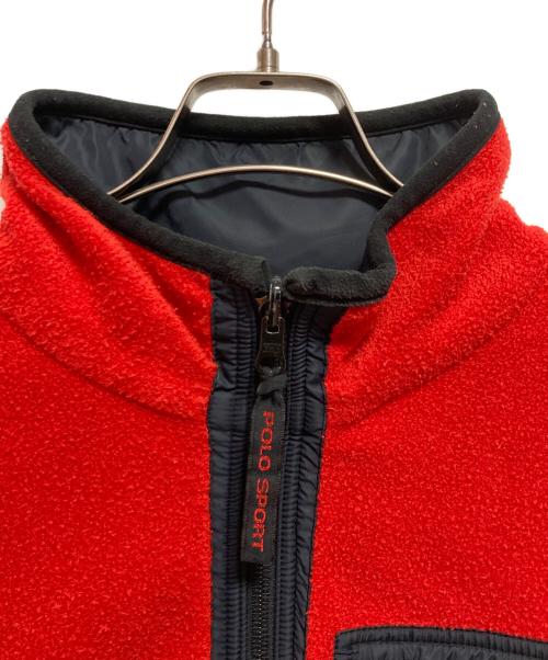 POLO SPORT（ポロスポーツ）POLO SPORT (ポロスポーツ) 90’ｓリバーシブルフリースジャケット ネイビー×レッド サイズ:Lの古着・服飾アイテム