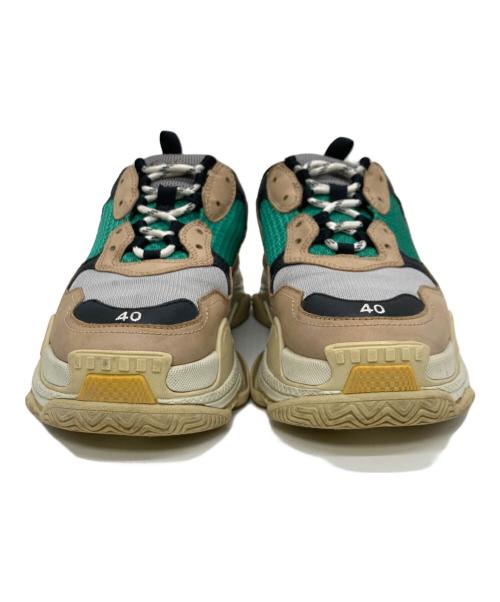 BALENCIAGA（バレンシアガ）BALENCIAGA (バレンシアガ) Triple S ベージュ×グリーン サイズ:US7の古着・服飾アイテム
