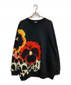 ）の古着「22SS Pansies Embroidery Sweatshirt」｜ブラック