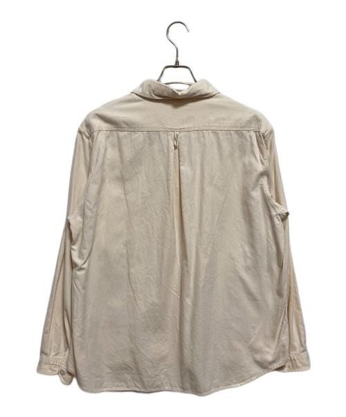 DANTON（ダントン）DANTON (ダントン) 先染めビエラ起毛 丸襟プルオーバーシャツ ベージュ サイズ:42の古着・服飾アイテム