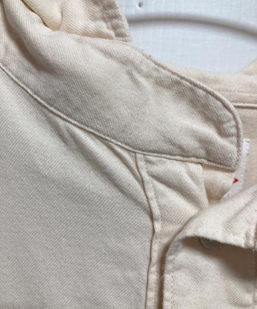 DANTON（ダントン）DANTON (ダントン) 先染めビエラ起毛 丸襟プルオーバーシャツ ベージュ サイズ:42の古着・服飾アイテム