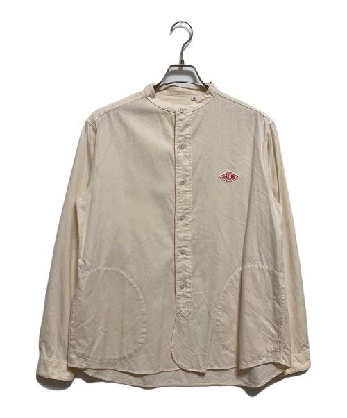 DANTON（ダントン）DANTON (ダントン) バンドカラーシャツ 先染ビエラ起毛 ベージュ サイズ:40の古着・服飾アイテム
