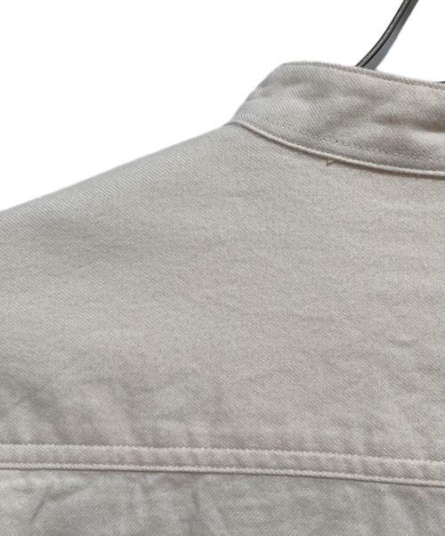 DANTON（ダントン）DANTON (ダントン) バンドカラーシャツ 先染ビエラ起毛 ベージュ サイズ:40の古着・服飾アイテム
