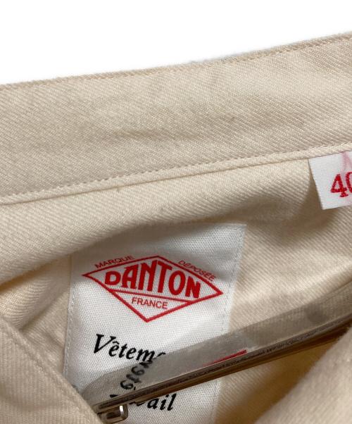 DANTON（ダントン）DANTON (ダントン) バンドカラーシャツ 先染ビエラ起毛 ベージュ サイズ:40の古着・服飾アイテム