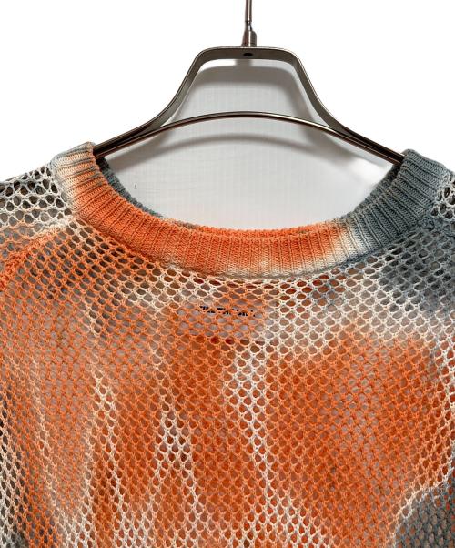 FILL THE BILL（フィルザビル）FILL THE BILL (フィルザビル) TIEDYE MESH PULLOVER KNIT ベージュ×オレンジ サイズ:2の古着・服飾アイテム