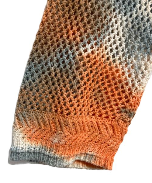 FILL THE BILL（フィルザビル）FILL THE BILL (フィルザビル) TIEDYE MESH PULLOVER KNIT ベージュ×オレンジ サイズ:2の古着・服飾アイテム