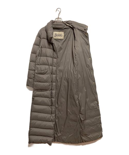 HERNO（ヘルノ）HERNO (ヘルノ) ダウンロングコート グレー サイズ:M（40）の古着・服飾アイテム