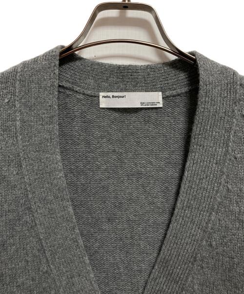 L'appartement（アパルトモン）L'appartement (アパルトモン) Hello, Bonjour! カシミヤ混ニットカーディガン グレー サイズ:FREEの古着・服飾アイテム