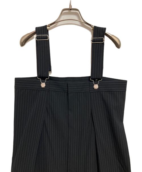 provoke（プロヴォーク）Provoke (プロヴォーク) ストライプオーバーオール ネイビー サイズ:FREEの古着・服飾アイテム