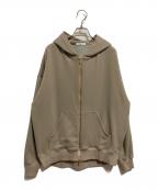 EVERYDAY I LIKE.エヴリデイ アイ ライク）の古着「*Warm ジップ フーディー」｜カーキ