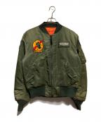 ALPHA×TOP GUNアルファ×トップガン）の古着「MA-1 フライトジャケット」｜カーキ