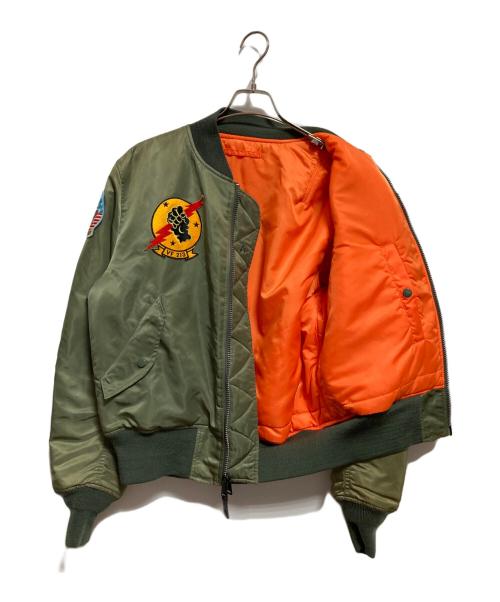 ALPHA（アルファ）ALPHA (アルファ) TOP GUN (トップガン) MA-1 フライトジャケット カーキ サイズ:Mの古着・服飾アイテム