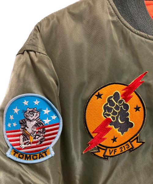 ALPHA（アルファ）ALPHA (アルファ) TOP GUN (トップガン) MA-1 フライトジャケット カーキ サイズ:Mの古着・服飾アイテム