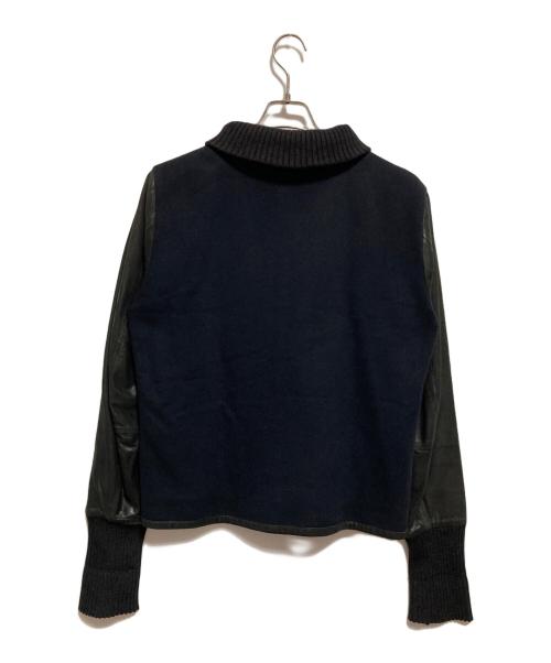 Slow Gun & Co.（スロウガン）Slow Gun & Co. (スロウガン) レザー切替スタジャン ブラック サイズ:4の古着・服飾アイテム