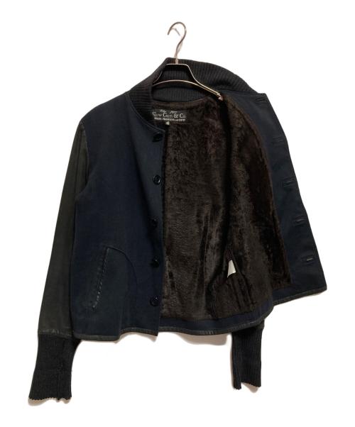 Slow Gun & Co.（スロウガン）Slow Gun & Co. (スロウガン) レザー切替スタジャン ブラック サイズ:4の古着・服飾アイテム