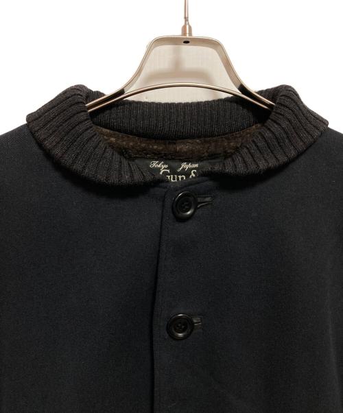 Slow Gun & Co.（スロウガン）Slow Gun & Co. (スロウガン) レザー切替スタジャン ブラック サイズ:4の古着・服飾アイテム