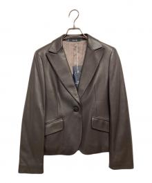 Aquascutum（アクアスキュータム）の古着「レザージャケット」｜ブラウン