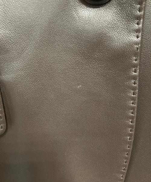 Aquascutum（アクアスキュータム）Aquascutum (アクアスキュータム) レザージャケット ブラウン サイズ:9の古着・服飾アイテム